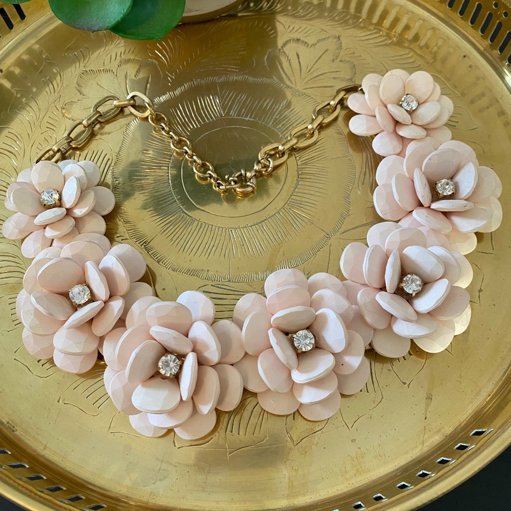 J. Crew Beaded Rose Necklace